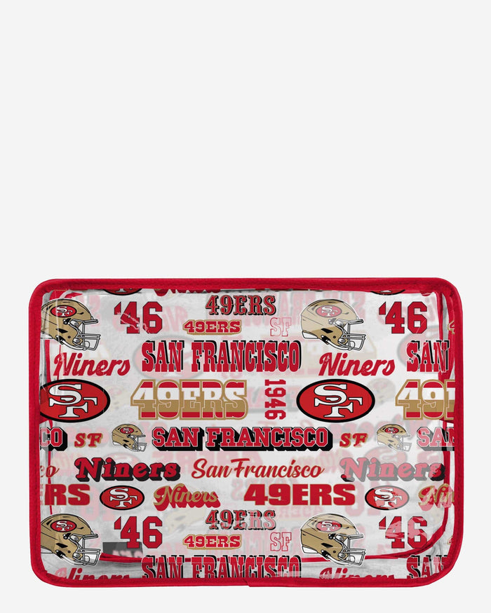 San Francisco 49ers Repeat Retro Print Clear Cosmetic Bag FOCO - FOCO.com