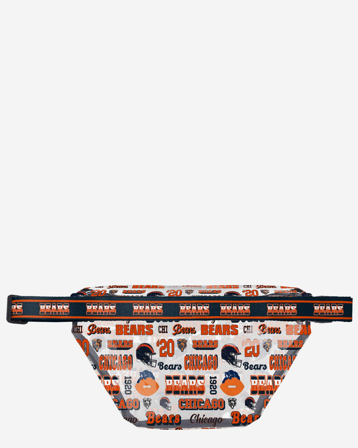 Chicago Bears Repeat Retro Print Clear Fanny Pack FOCO - FOCO.com