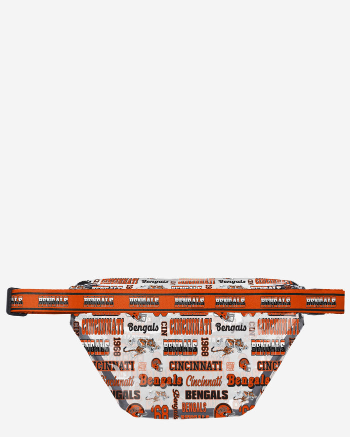 Cincinnati Bengals Repeat Retro Print Clear Fanny Pack FOCO - FOCO.com