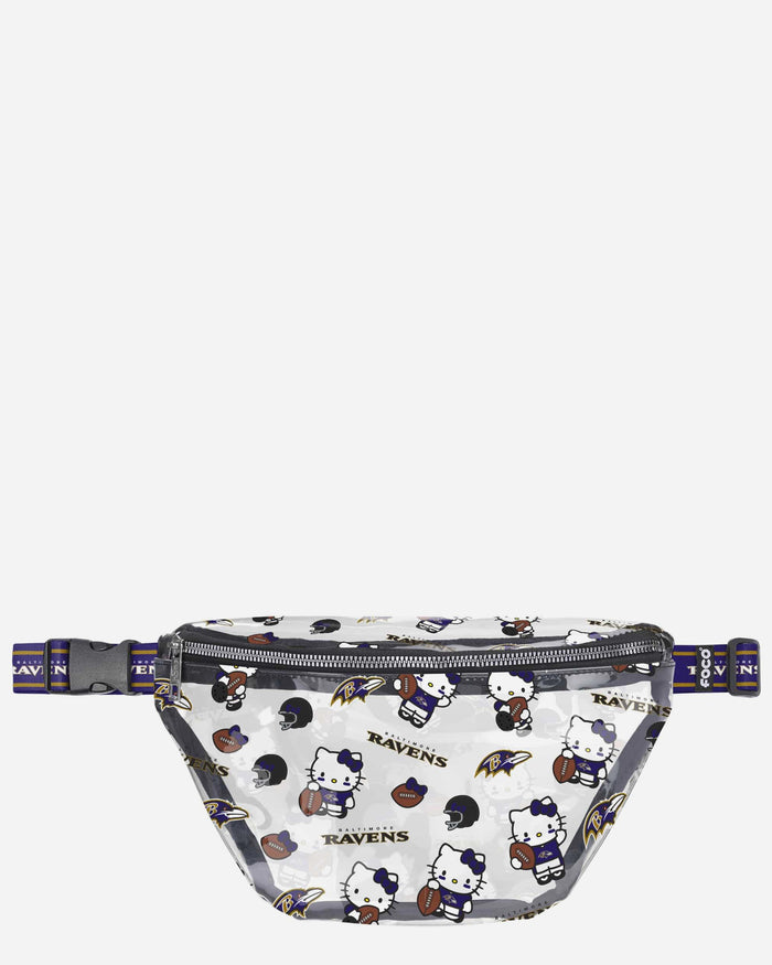 Baltimore Ravens Hello Kitty® Clear Fanny Pack FOCO - FOCO.com