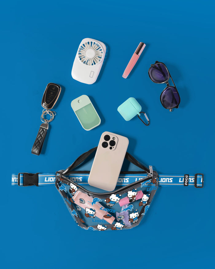 Detroit Lions Hello Kitty® Clear Fanny Pack FOCO - FOCO.com
