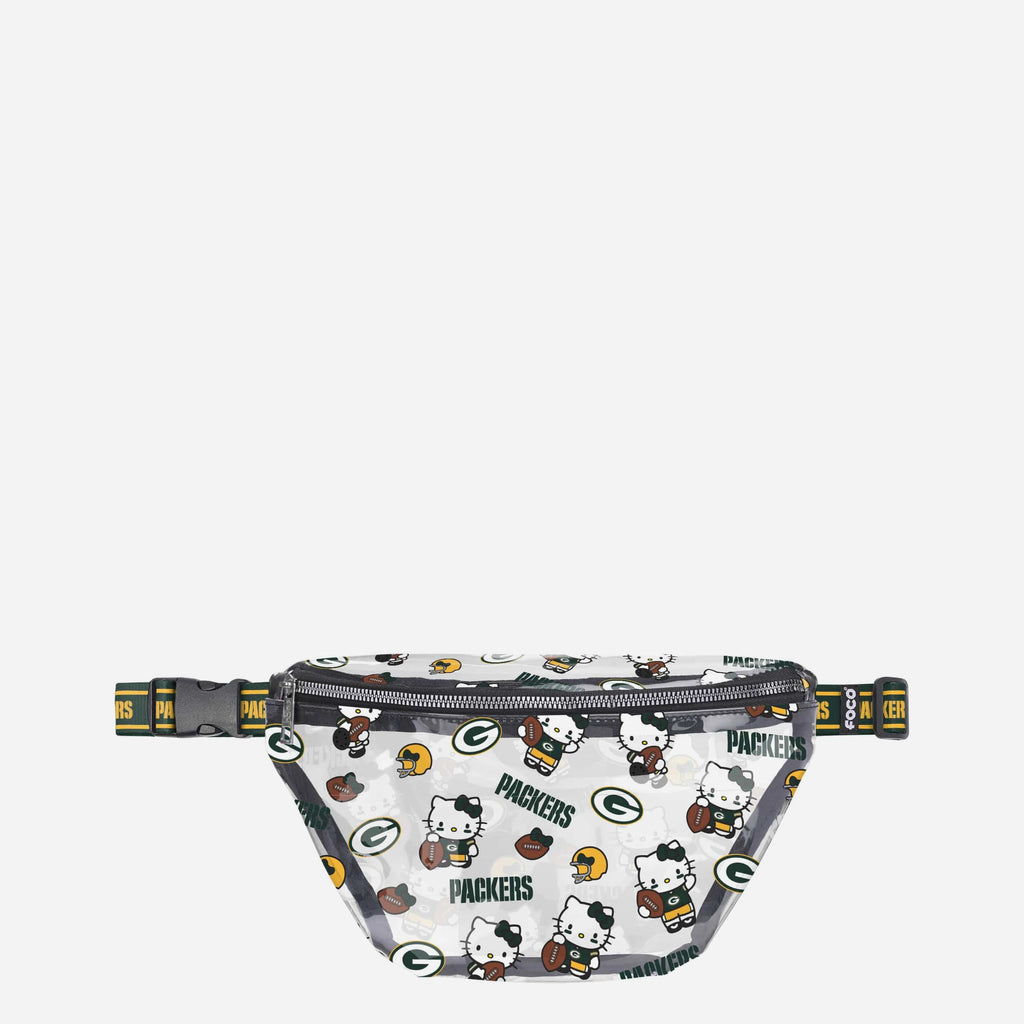 Green Bay Packers Hello Kitty® Clear Fanny Pack FOCO - FOCO.com