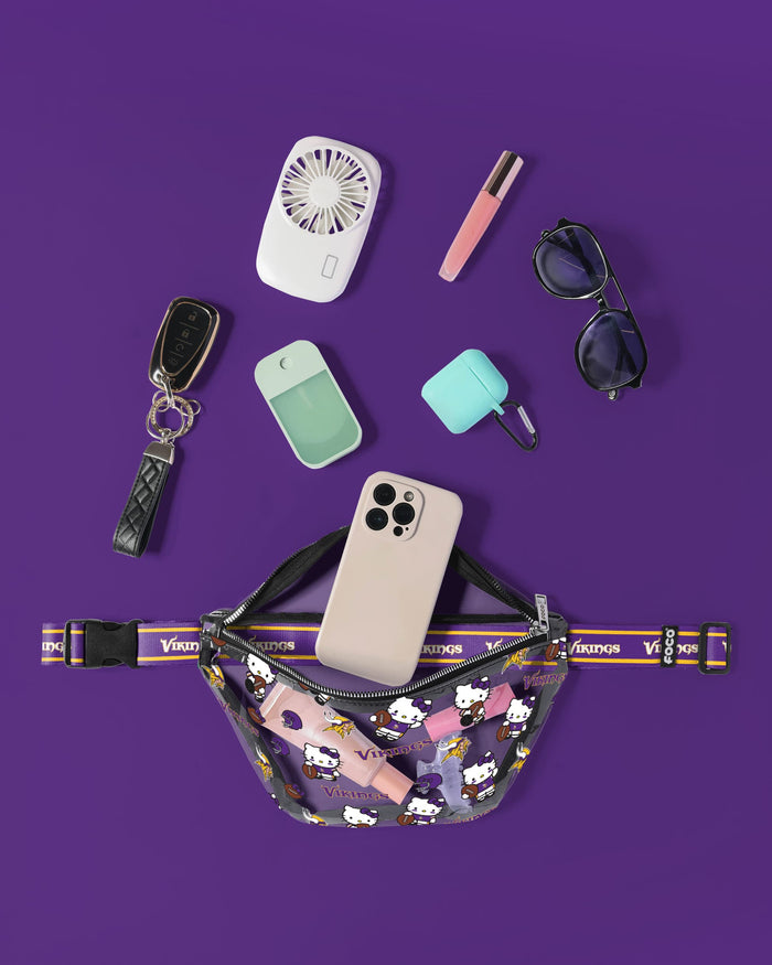 Minnesota Vikings Hello Kitty® Clear Fanny Pack FOCO - FOCO.com