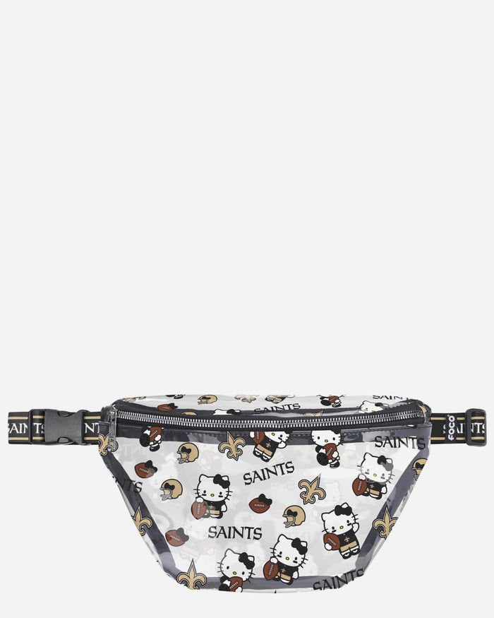 New Orleans Saints Hello Kitty® Clear Fanny Pack FOCO - FOCO.com