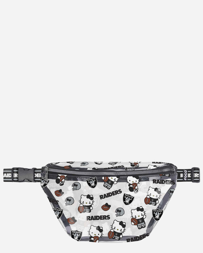 Las Vegas Raiders Hello Kitty® Clear Fanny Pack FOCO - FOCO.com