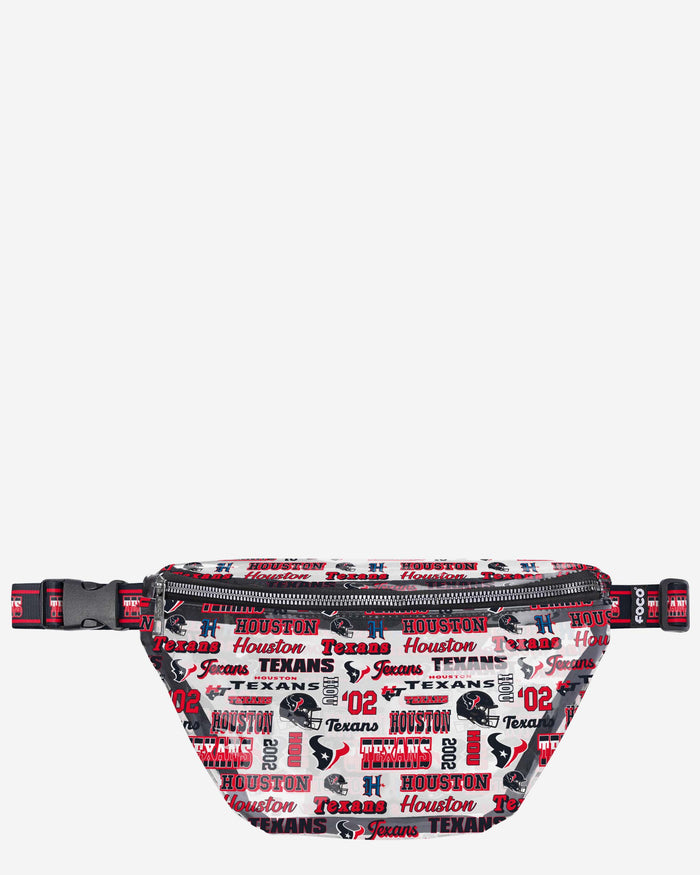 Houston Texans Repeat Retro Print Clear Fanny Pack FOCO - FOCO.com