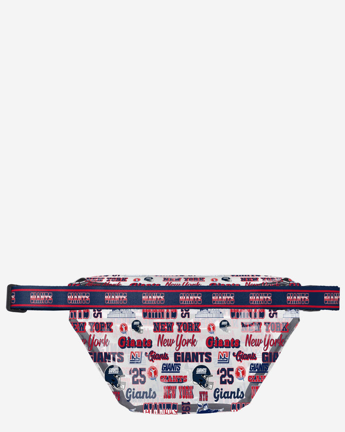 New York Giants Repeat Retro Print Clear Fanny Pack FOCO - FOCO.com