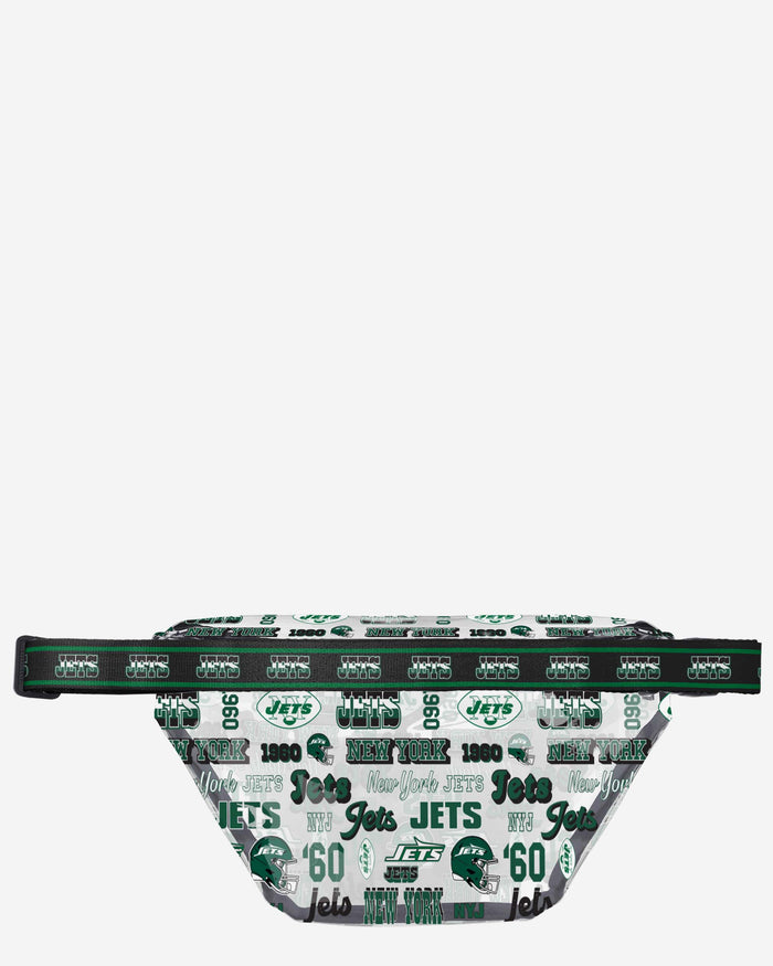 New York Jets Repeat Retro Print Clear Fanny Pack FOCO - FOCO.com