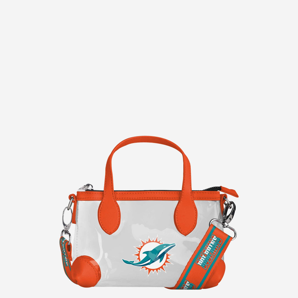 Miami Dolphins Big Logo Clear Crossbody Mini Purse FOCO - FOCO.com