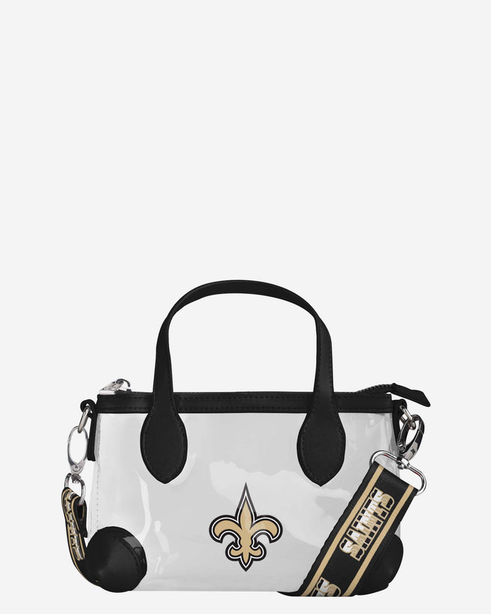 New Orleans Saints Big Logo Clear Crossbody Mini Purse FOCO - FOCO.com