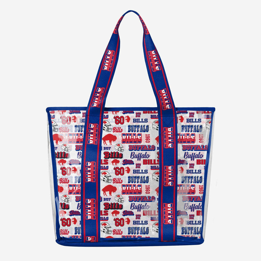 Buffalo Bills Repeat Retro Print Clear Tote Bag FOCO - FOCO.com