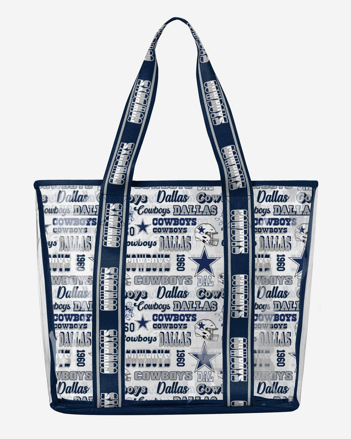 Dallas Cowboys Repeat Retro Print Clear Tote Bag FOCO - FOCO.com