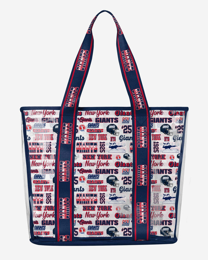 New York Giants Repeat Retro Print Clear Tote Bag FOCO - FOCO.com