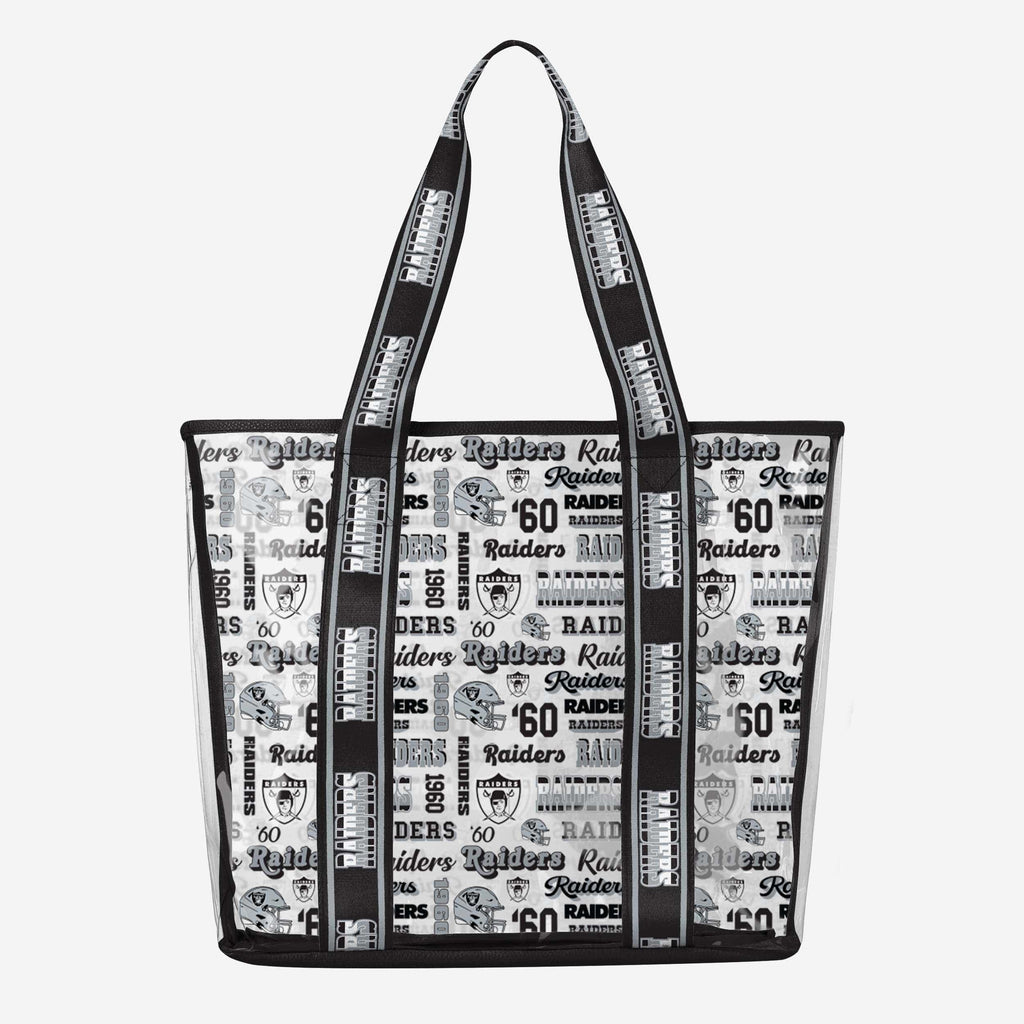 Las Vegas Raiders Repeat Retro Print Clear Tote Bag FOCO - FOCO.com