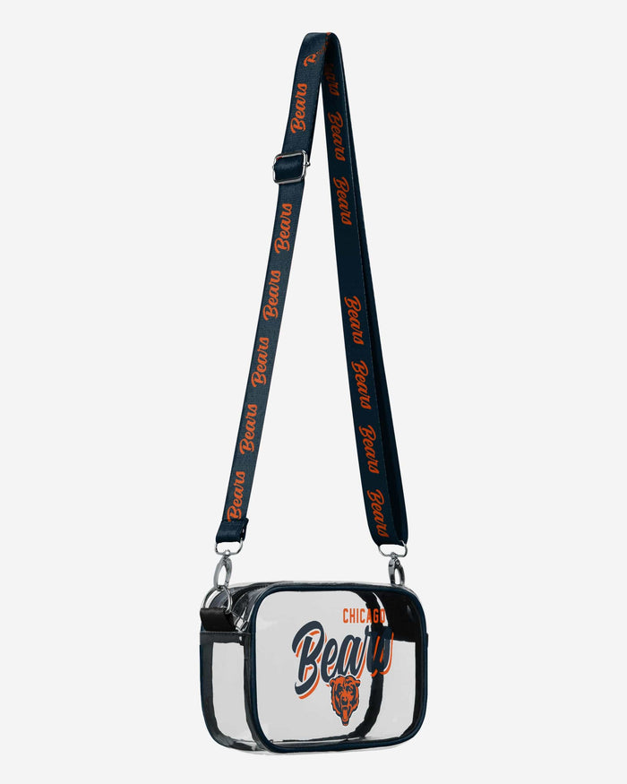 Chicago Bears Monty Script Clear Crossbody Bag FOCO - FOCO.com