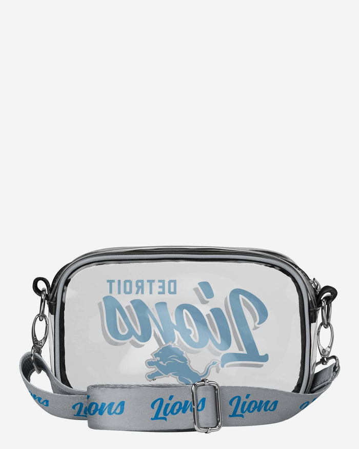 Detroit Lions Monty Script Clear Crossbody Bag FOCO - FOCO.com