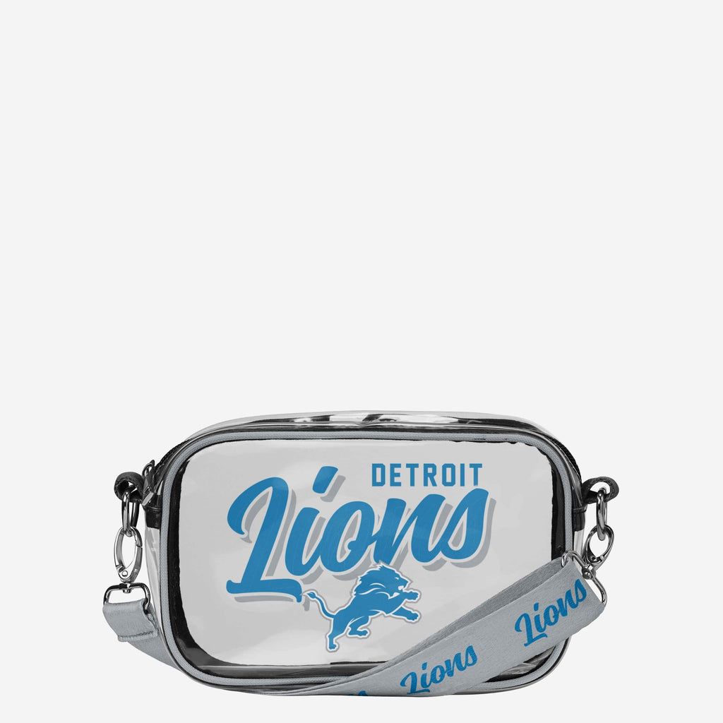 Detroit Lions Monty Script Clear Crossbody Bag FOCO - FOCO.com