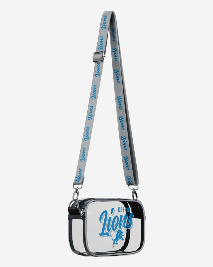 Detroit Lions Monty Script Clear Crossbody Bag FOCO - FOCO.com