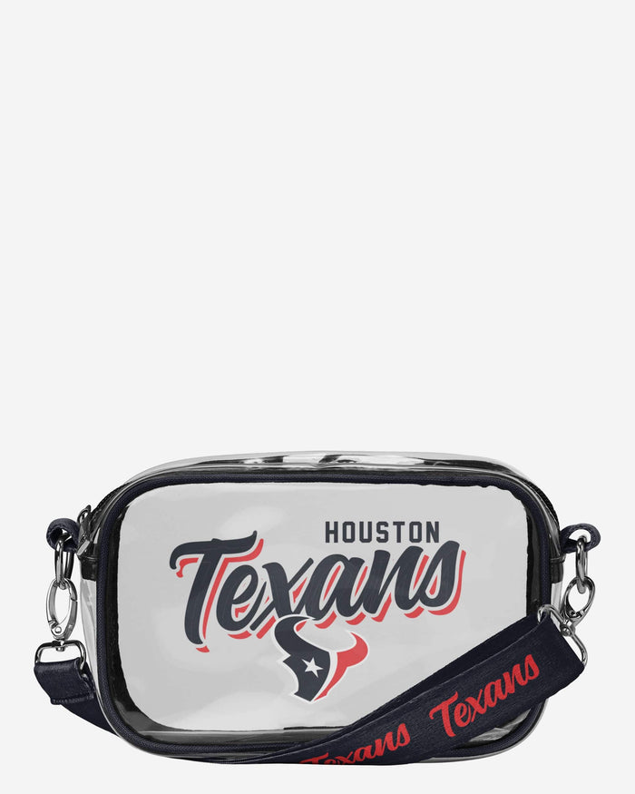 Houston Texans Monty Script Clear Crossbody Bag FOCO - FOCO.com