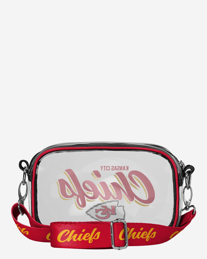 Kansas City Chiefs Monty Script Clear Crossbody Bag FOCO - FOCO.com