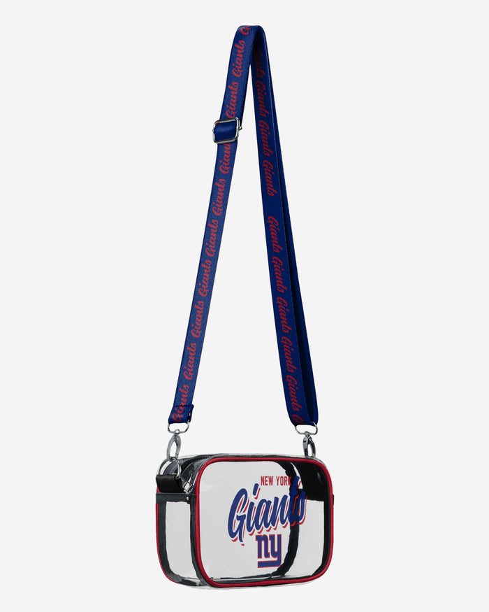 New York Giants Monty Script Clear Crossbody Bag FOCO - FOCO.com