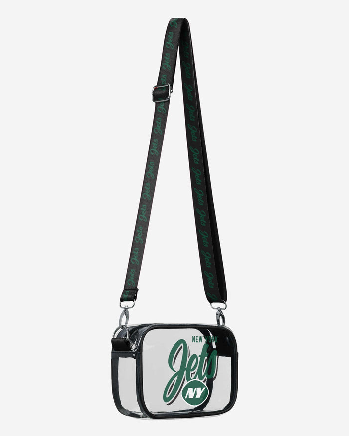 New York Jets Monty Script Clear Crossbody Bag FOCO - FOCO.com