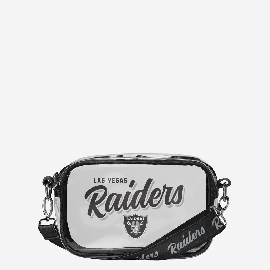 Las Vegas Raiders Monty Script Clear Crossbody Bag FOCO - FOCO.com