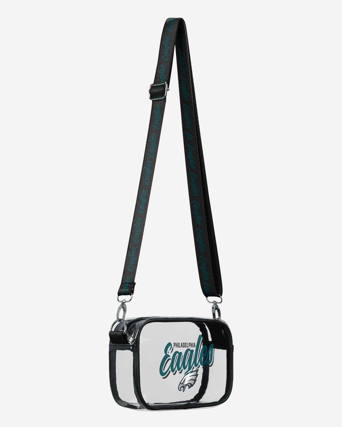 Philadelphia Eagles Monty Script Clear Crossbody Bag FOCO - FOCO.com