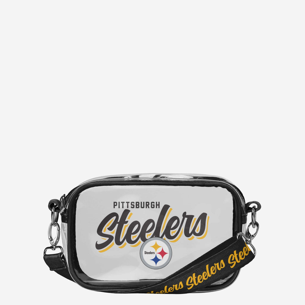 Pittsburgh Steelers Monty Script Clear Crossbody Bag FOCO - FOCO.com