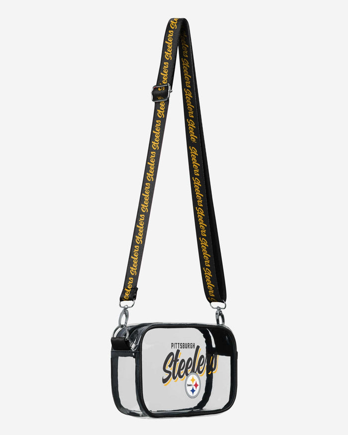 Pittsburgh Steelers Monty Script Clear Crossbody Bag FOCO - FOCO.com