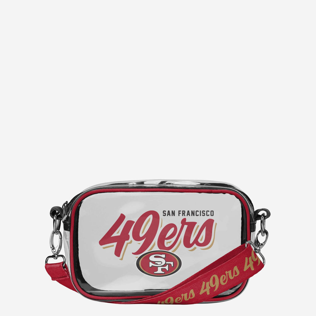 San Francisco 49ers Monty Script Clear Crossbody Bag FOCO - FOCO.com