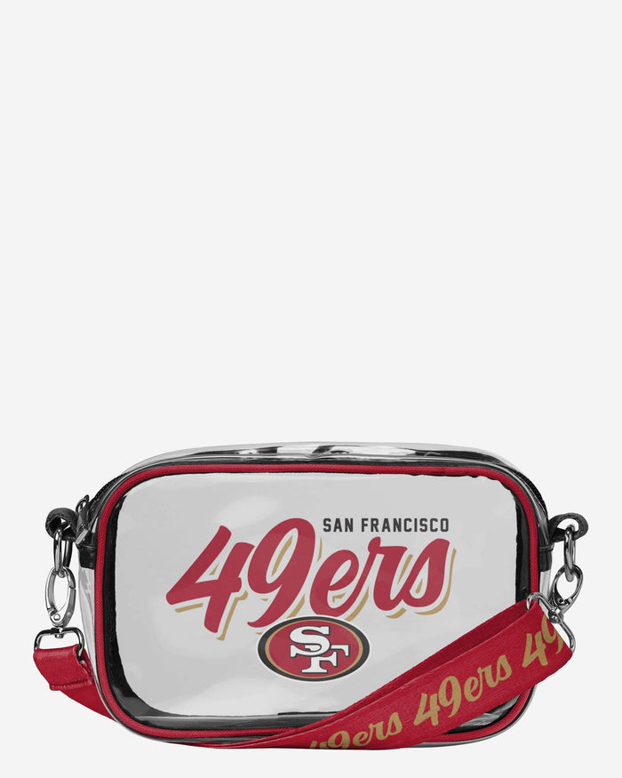 San Francisco 49ers Monty Script Clear Crossbody Bag FOCO - FOCO.com