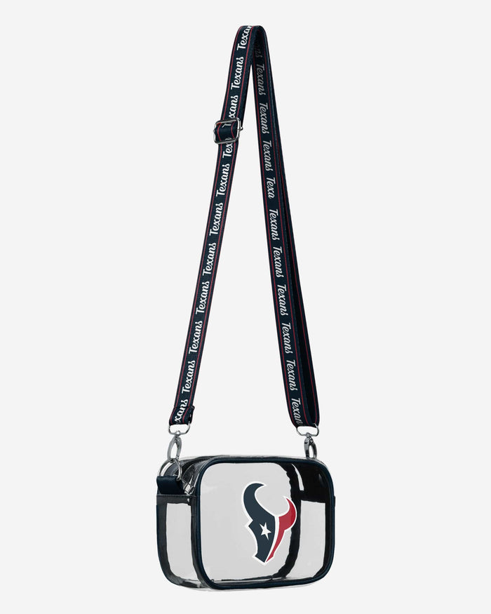 Houston Texans Team Stripe Clear Crossbody Bag FOCO - FOCO.com