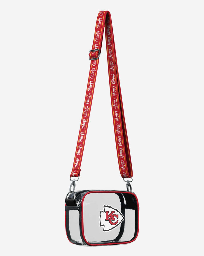 Kansas City Chiefs Team Stripe Clear Crossbody Bag FOCO - FOCO.com
