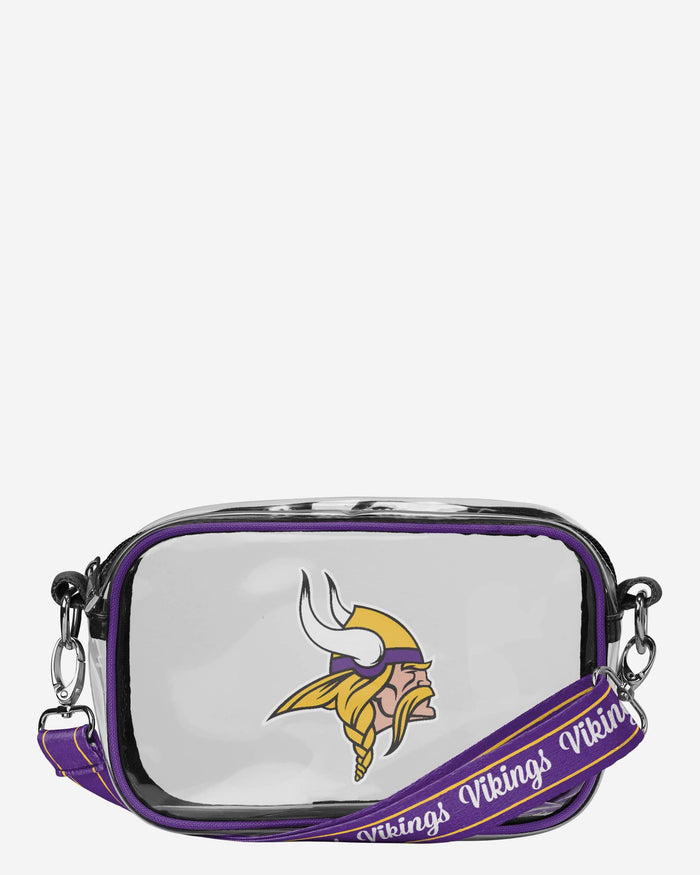 Minnesota Vikings Team Stripe Clear Crossbody Bag FOCO - FOCO.com