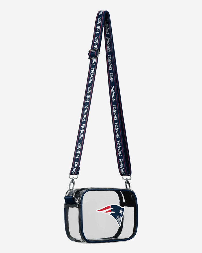 New England Patriots Team Stripe Clear Crossbody Bag FOCO - FOCO.com