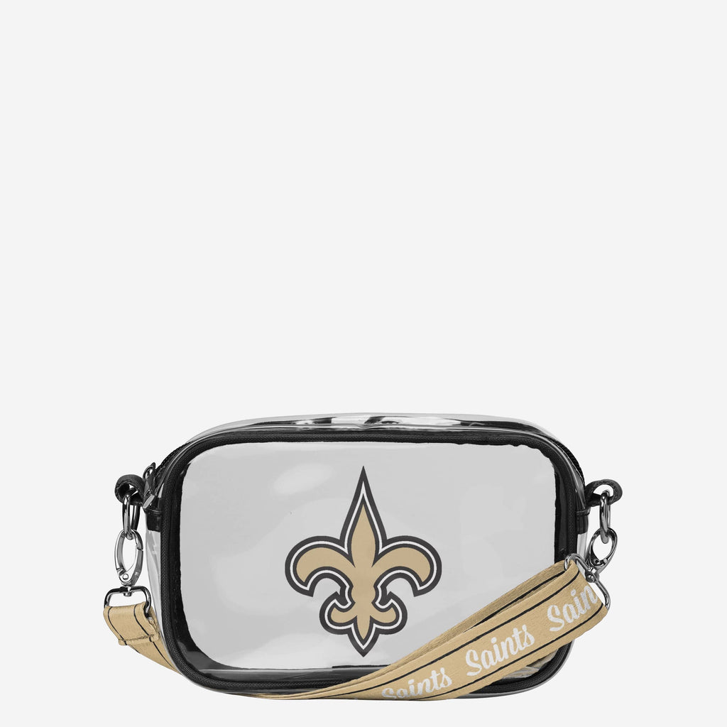 New Orleans Saints Team Stripe Clear Crossbody Bag FOCO - FOCO.com