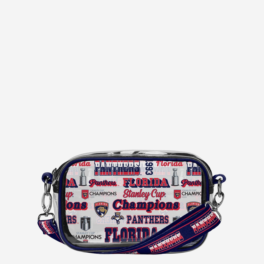 Florida Panthers 2024 Stanley Cup Champions Printed Clear Crossbody Bag FOCO - FOCO.com