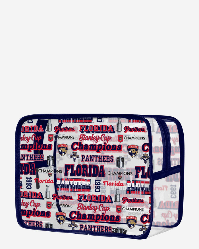 Florida Panthers 2024 Stanley Cup Champions Printed Clear Cosmetic Bag FOCO - FOCO.com