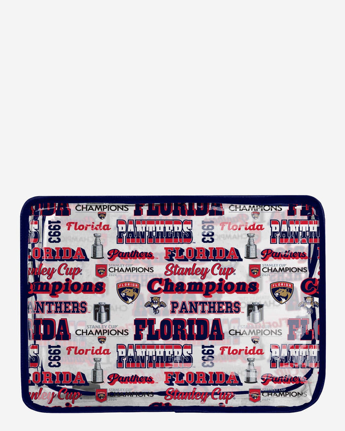 Florida Panthers 2024 Stanley Cup Champions Printed Clear Cosmetic Bag FOCO - FOCO.com