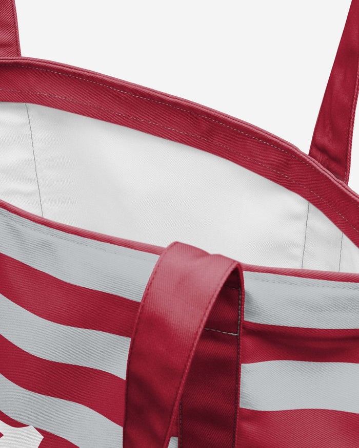 Alabama Crimson Tide Team Stripe Canvas Tote Bag FOCO - FOCO.com