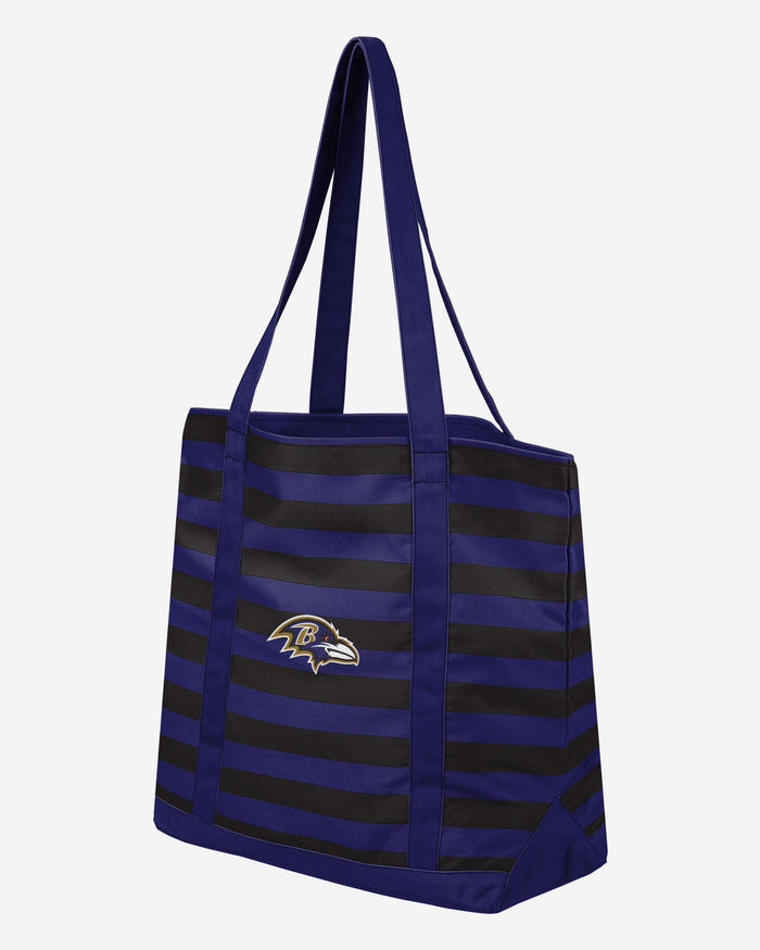 Baltimore Ravens Team Stripe Canvas Tote Bag FOCO - FOCO.com