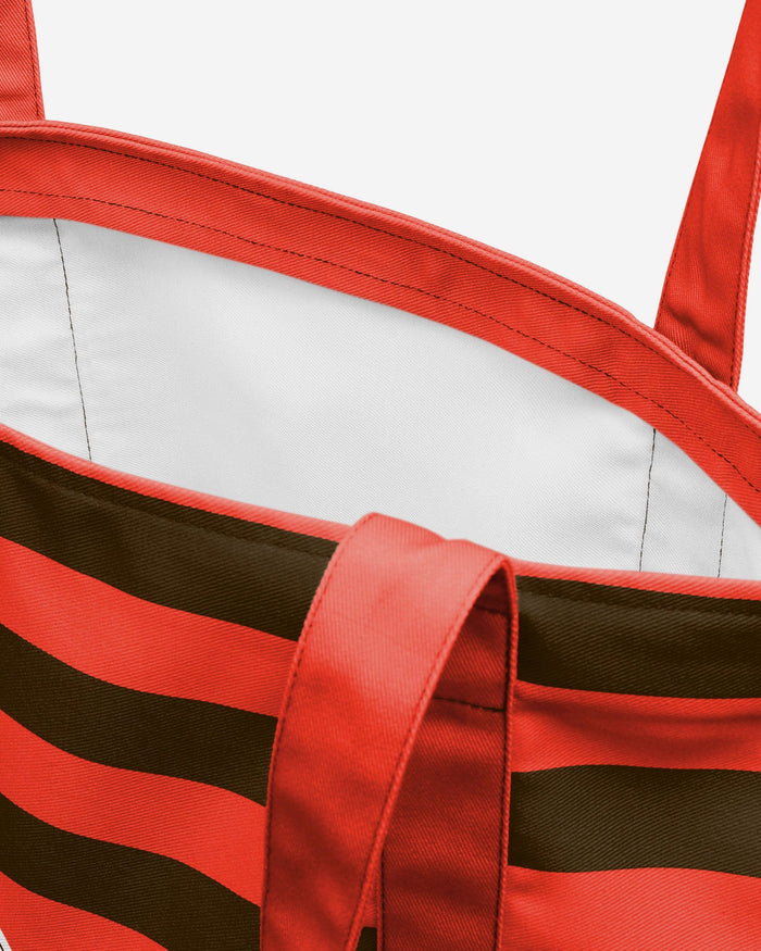 Cleveland Browns Team Stripe Canvas Tote Bag FOCO - FOCO.com