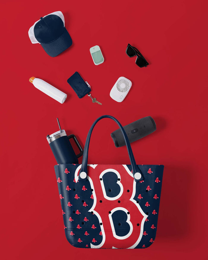 Boston Red Sox Big Logo Mini Print Tailgate Tote Bag FOCO - FOCO.com