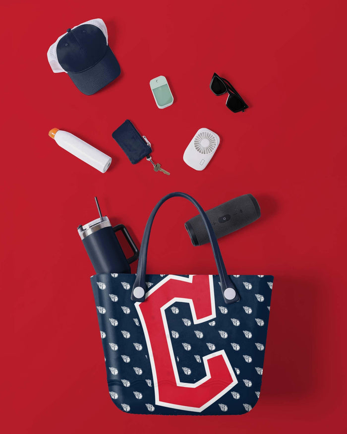 Cleveland Guardians Big Logo Mini Print Tailgate Tote Bag FOCO - FOCO.com