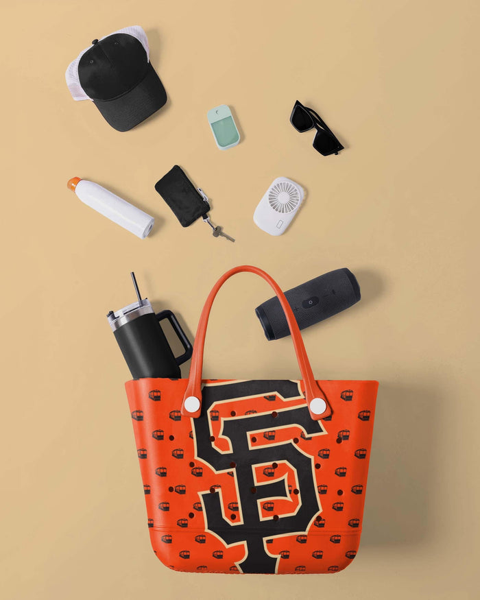 San Francisco Giants Big Logo Mini Print Tailgate Tote Bag FOCO - FOCO.com