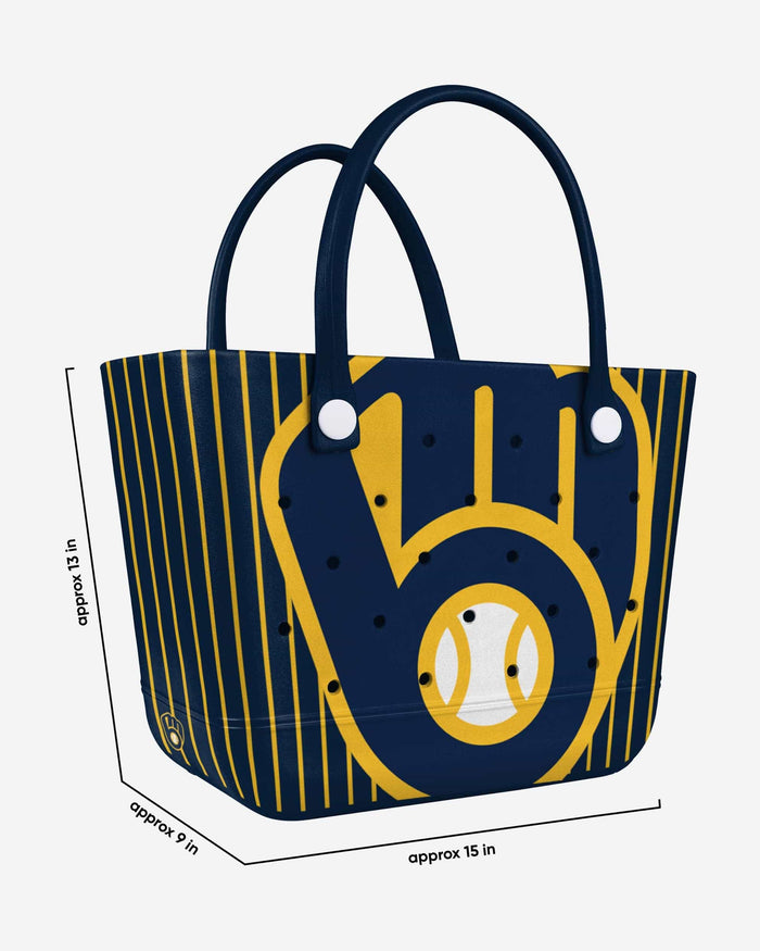 Milwaukee Brewers Pinstripe Tailgate Tote Bag FOCO - FOCO.com