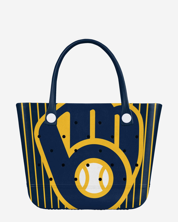 Milwaukee Brewers Pinstripe Tailgate Tote Bag FOCO - FOCO.com