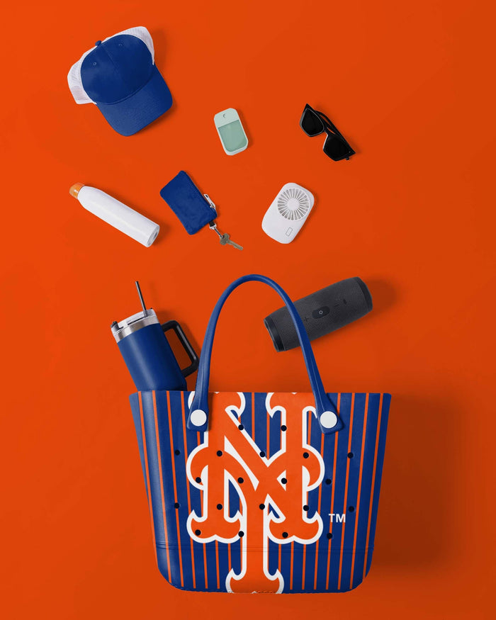 New York Mets Pinstripe Tailgate Tote Bag FOCO - FOCO.com