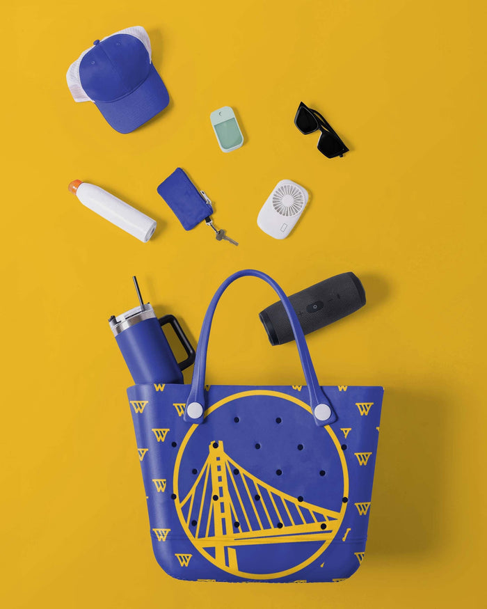 Golden State Warriors Big Logo Mini Print Tailgate Tote Bag FOCO - FOCO.com